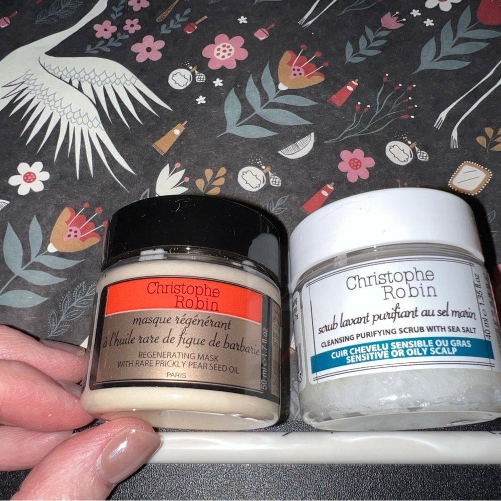 Christophe Robin Regenerating Hair Mask with Prickly Pear Oil - Cream and Black